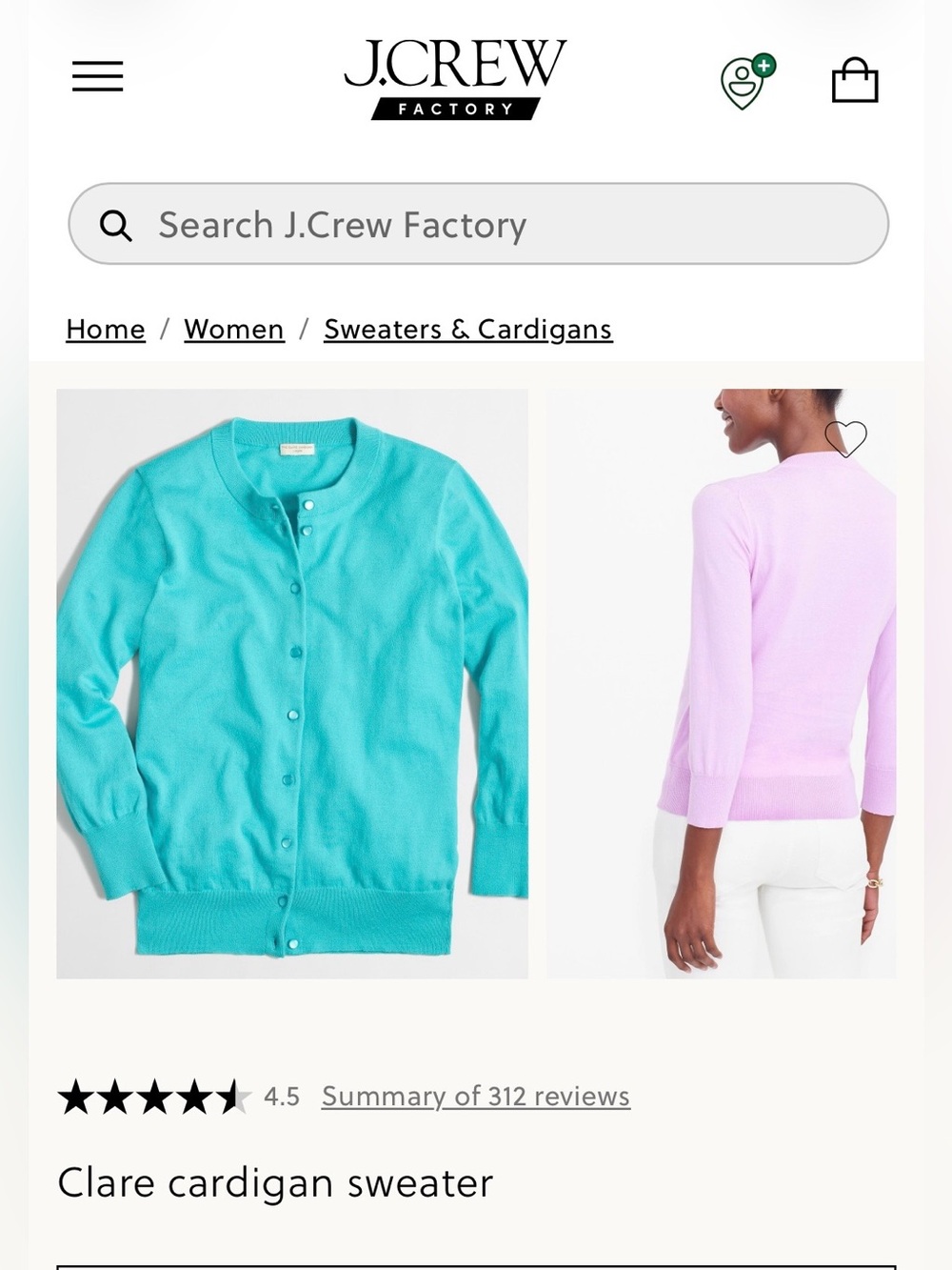 J.Crew Factory The Clare Cardigan